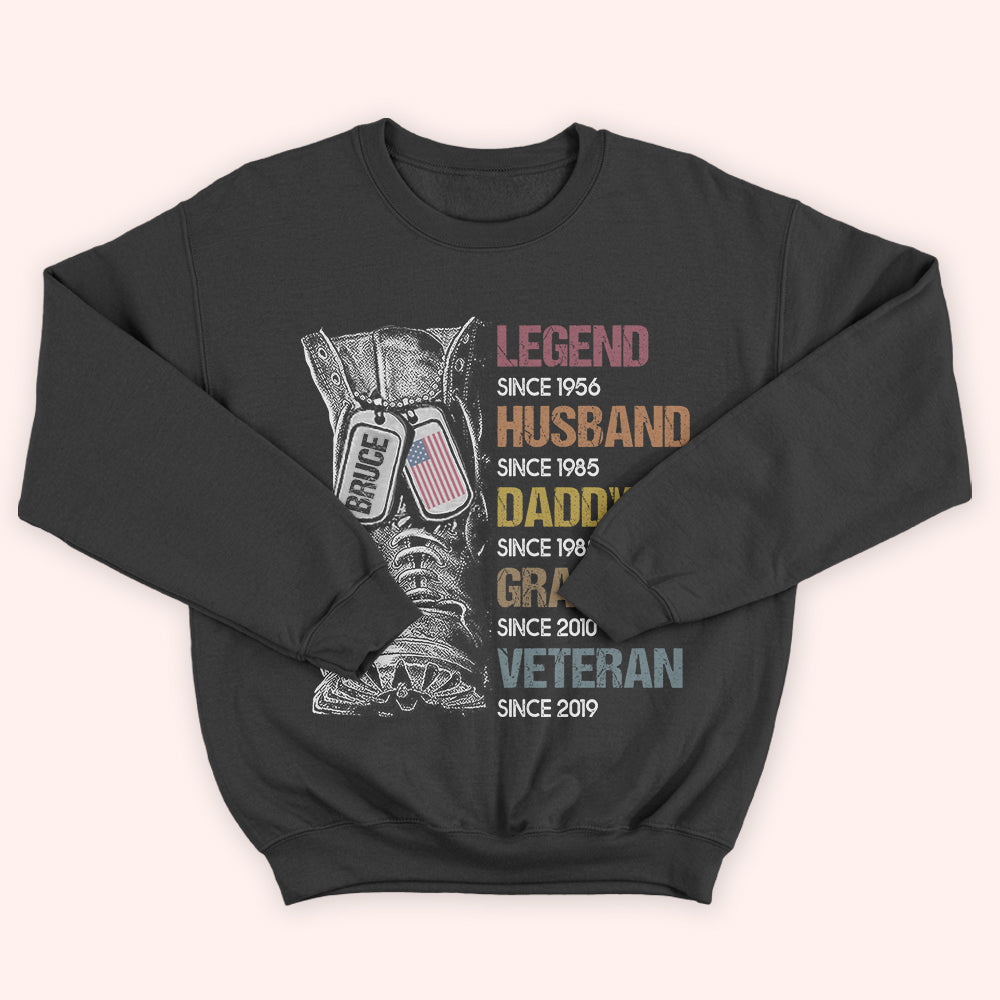 Veteran Custom Shirt Legend Husband Dad Grandpa Personalized Gift for Father's Day