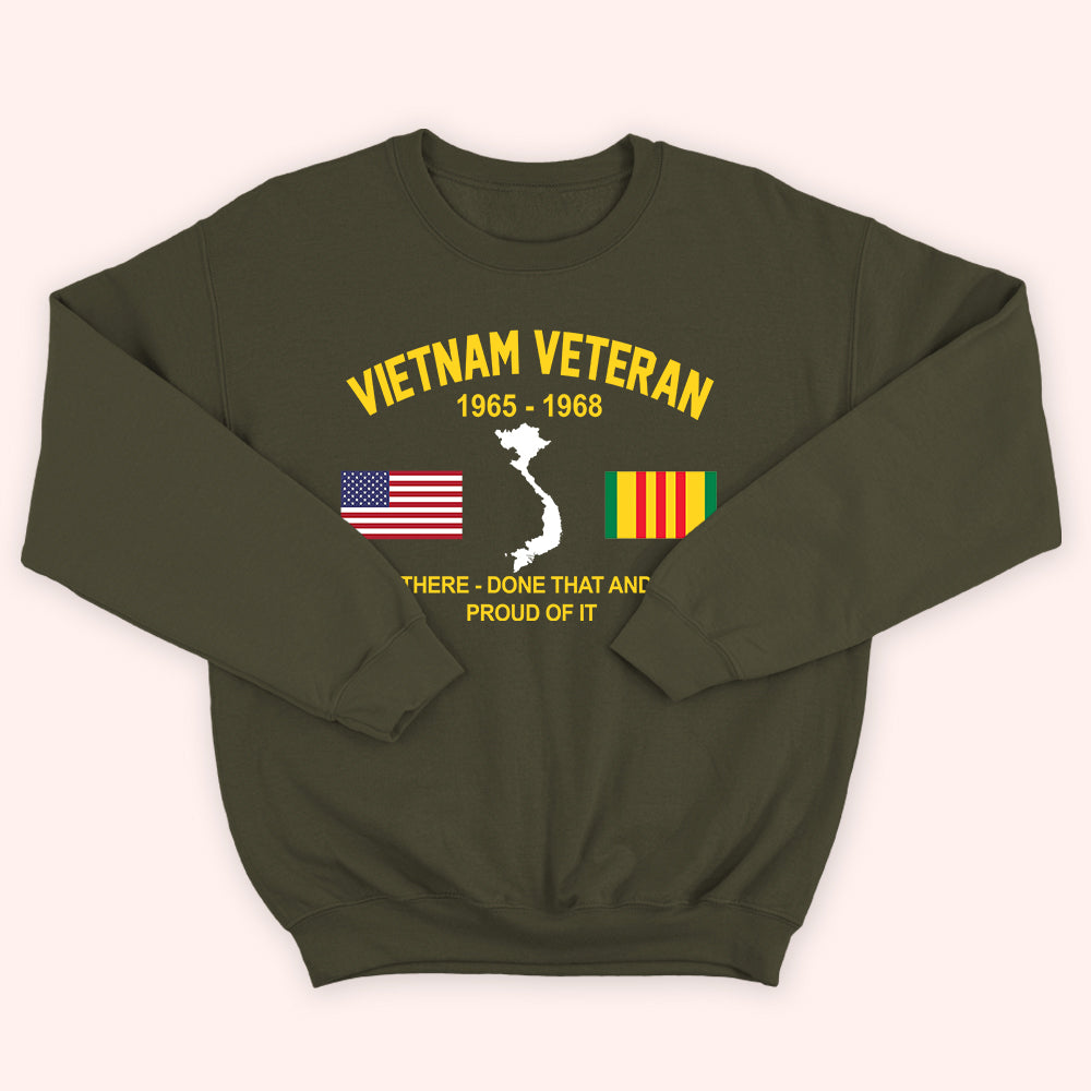 Vietnam Veteran Custom Shirt Been There Done That and Damn Proud Of It Personalized Gift