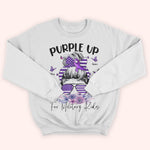 Veteran Custom Shirt Purple Up For Military Kids Personalized Gift
