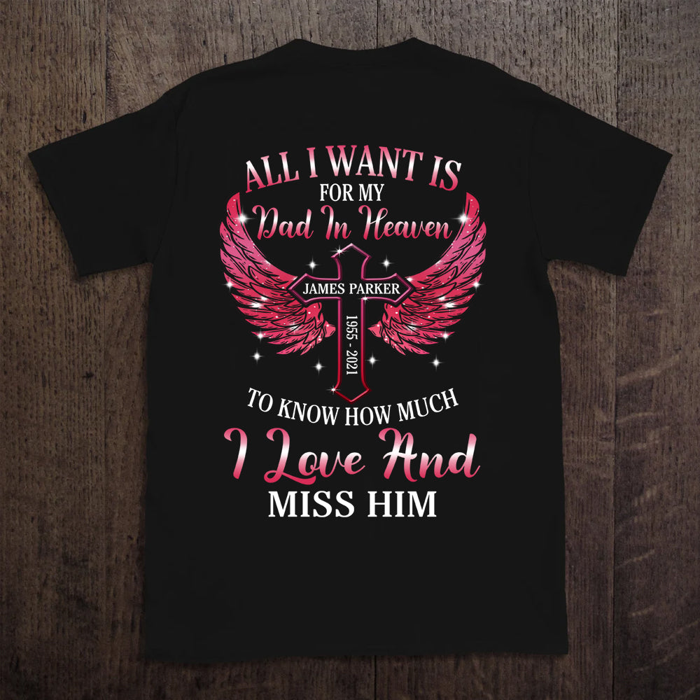 Memorial Custom All I Want In Heaven To Know How Much I Love And Miss Personalized Gift