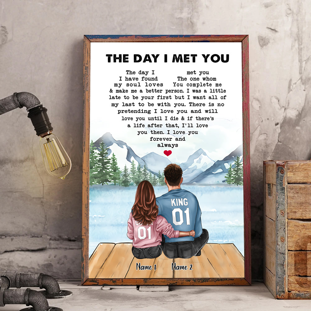 Couple Custom Poster The Day I Met You I Found My Missing Piece Personalized Anniversary Gift For Him Her