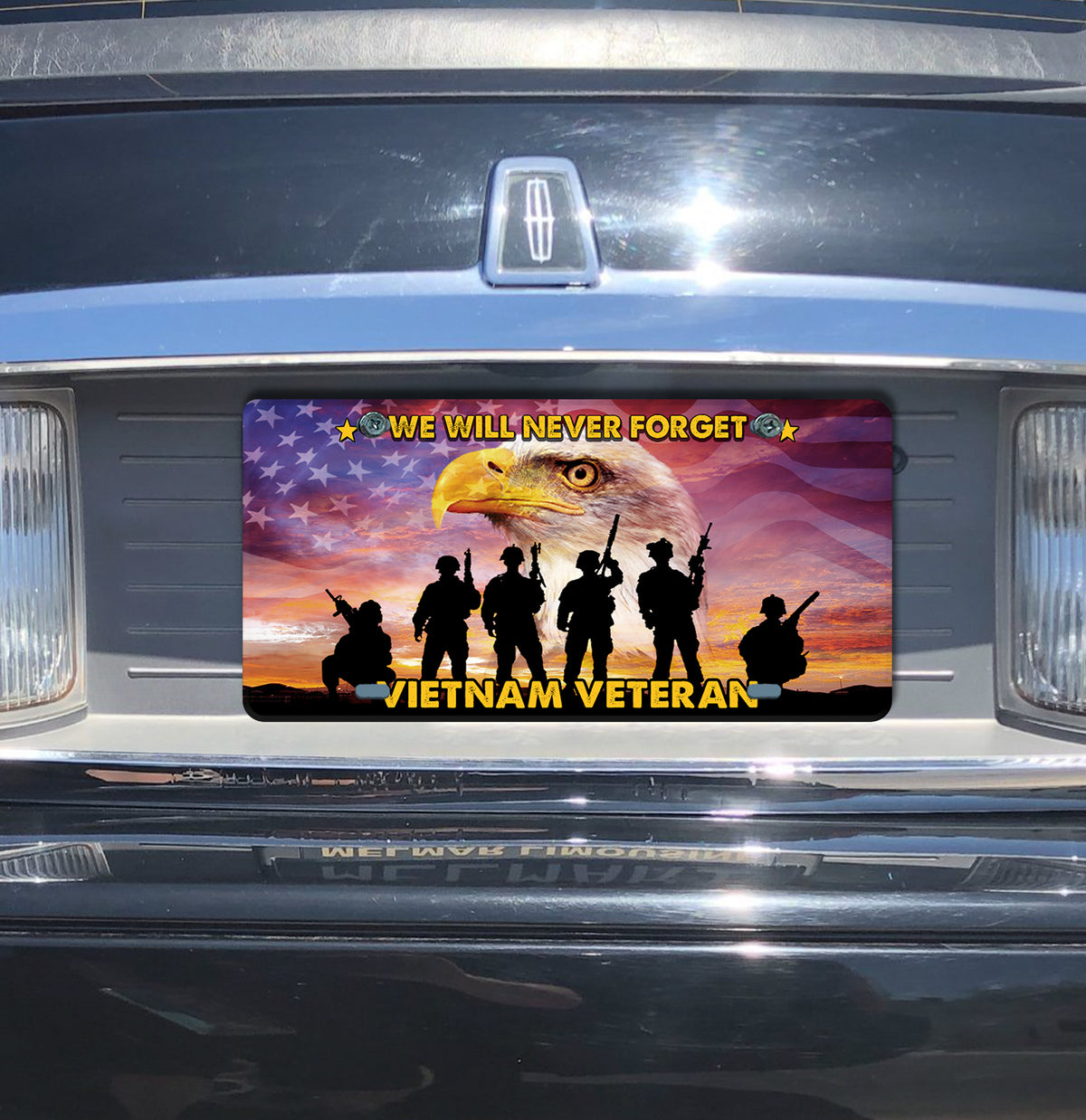 Veteran Custom Car License Plate We Will Never Forget Personalized Gift