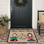 Couple Custom Doormat Home Sweet Home Personalized Anniversary Gift