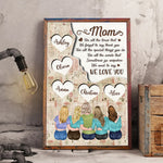 Mother Daughter Custom Poster Thank You We Love You Mom Personalized Gift