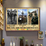 Vietnam Veteran Custom Poster Been There Done That and Damn Proud Of It Personalized Gift