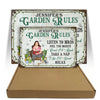 Gardening Custom Metal Sign Garden Rules Read A Book Sip A Drink Personalized Gift