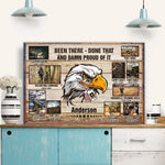 Veteran Custom Poster Military Base and Time Personalized Gift