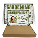 Gardening Custom Metal Sign I Wet My Plants Personalized Gift