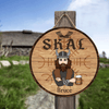 Viking Custom Wood Sign Skal Personalized Gift