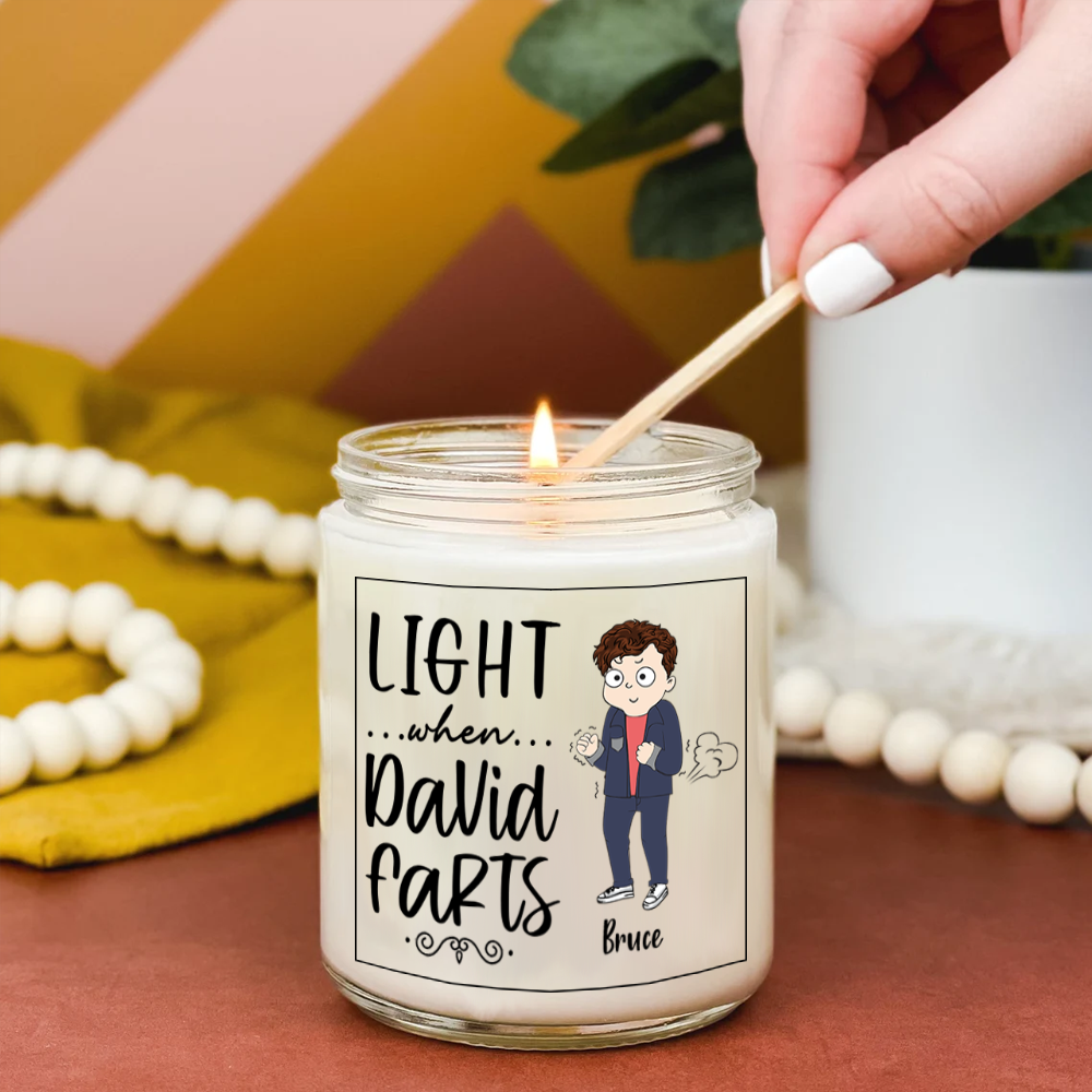 Funny Custom Soy Wax Candle Gift For Husband