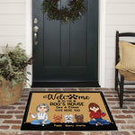 Dog Custom Doormat Welcome To The Dog's House Human Live Here Too Personalized Gift