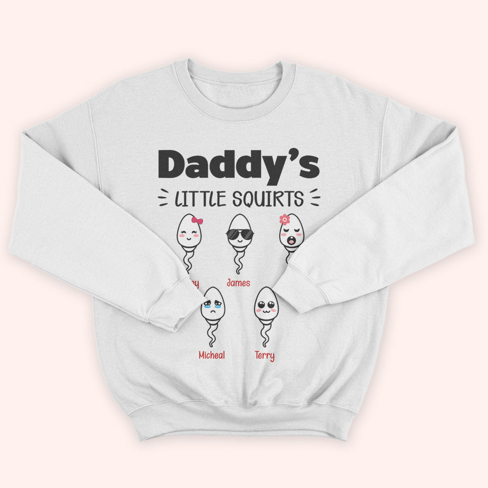 Dad Custom Shirt Daddy's Little Squirts Personalized Gift