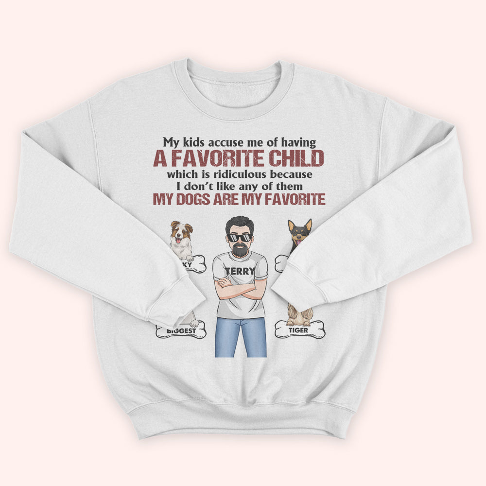 Dog Dad Custom Shirt My Dogs Are My Favorite Personalized Gift