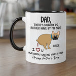 Dog Custom Accent Mug Awkwardly Waiting While I Poop Personalized Father's Day Gift