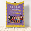 Bestie Custom Blanket Because Of You I Laugh A Little Harder Peephole Frame Personalized Gift