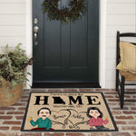 Couple Custom Doormat There's No Place Like Home State Of Love Personalized Gift