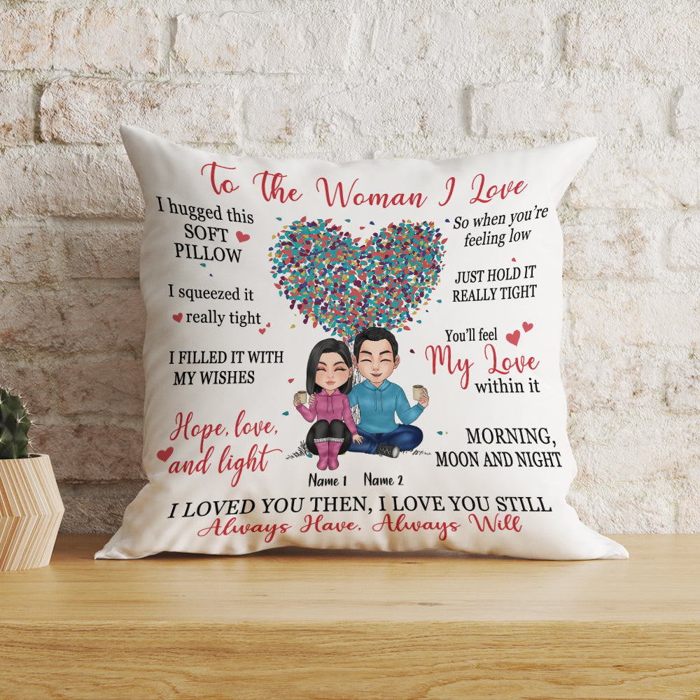 Couple Custom Pillow Hold This And Feel My Love Within Loved You Then Love You Still Personalized Anniversary Gift