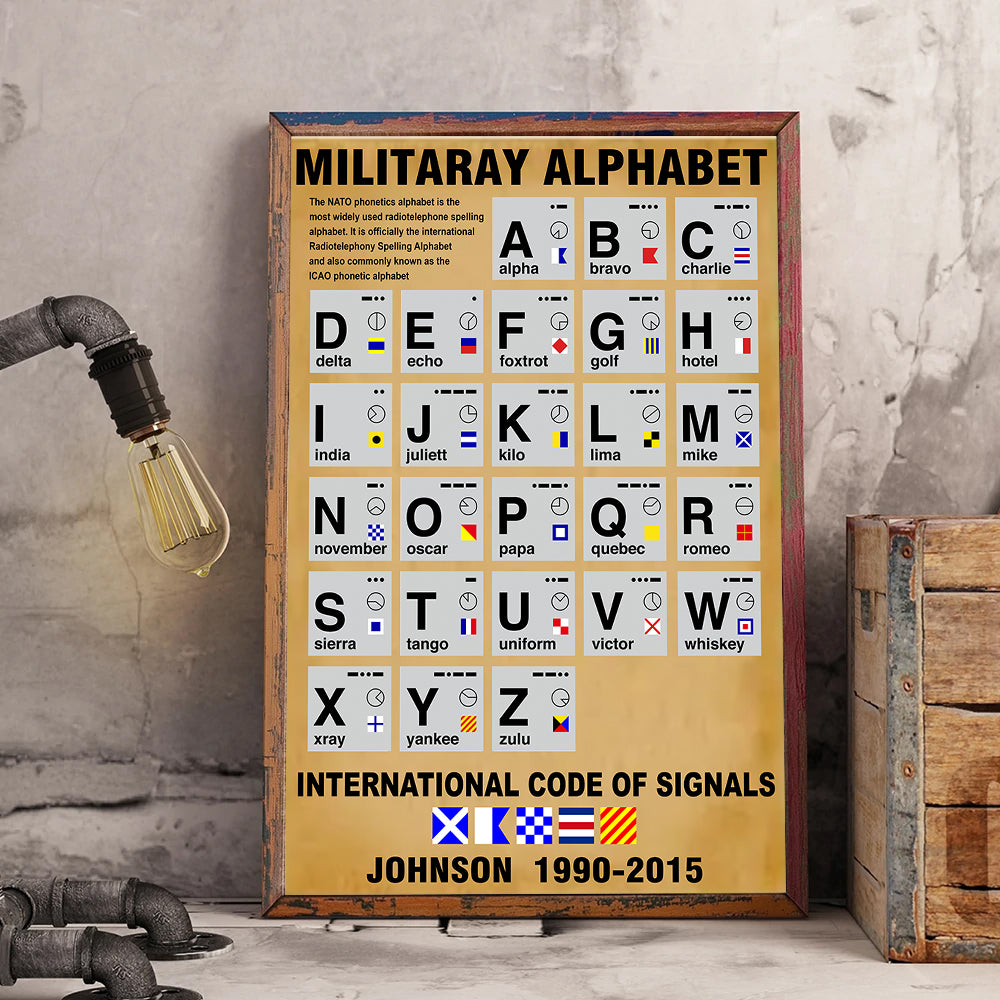 Veteran Custom NATO Alphabet Personalized Gift