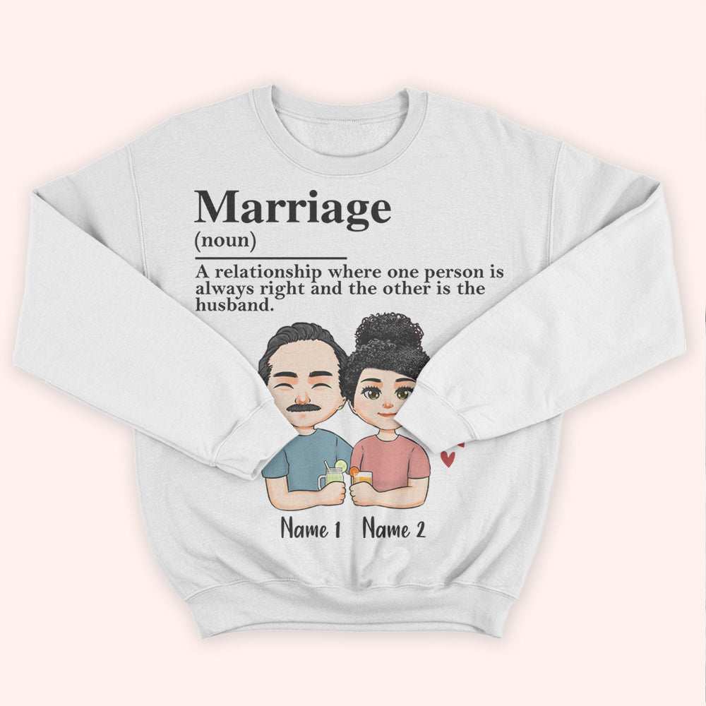 Couple Custom Shirt Marriage Funny Definition Personalized Anniversary Gift