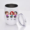 Bestie Custom Wine Tumbler Friends Alcohol The Glue Holding Shit Show Together Personalized Best Friend Gift