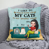 Cat Custom Pillow I Like To Stay At Home With My Cats Personalized Gift
