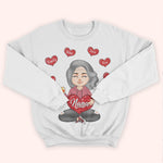 Grandma Custom Shirt With Grandkids Name Valentine Personalized Gift