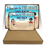 Couple Custom Metal Sign I love You To The Beach And Back Personalized Gift