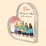 Mother Daughter Custom Heart Shaped Acrylic Plaque Always My Mother Forever My Friend Personalized Gift