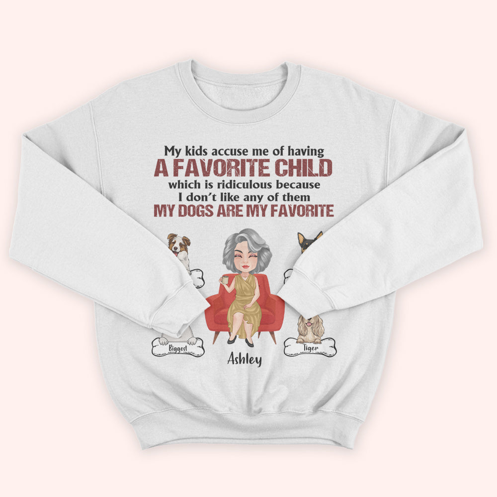 Dog Mom Custom Shirt My Dogs Are My Favorite Personalized Gift