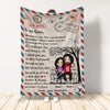 Couple Custom Blanket Whenever You Feel Overwhelmed Remember Whose Queen You Are Personalized Gift For Her