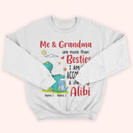 Grandma Custom Shirt Me & Grandma More Than Besties Accomplice And Alibi Personalized Gift