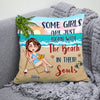 Beach Girl Custom Pillow Some Girls Are Born With The Beach Personalized Gift