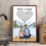 Couple Custom Poster We're A Team I Love You The Most Personalized Anniversary Gift For Her Him