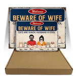 Cat Custom Metal Sign Beware Of Wife Cats Are Shady Personalized Gift