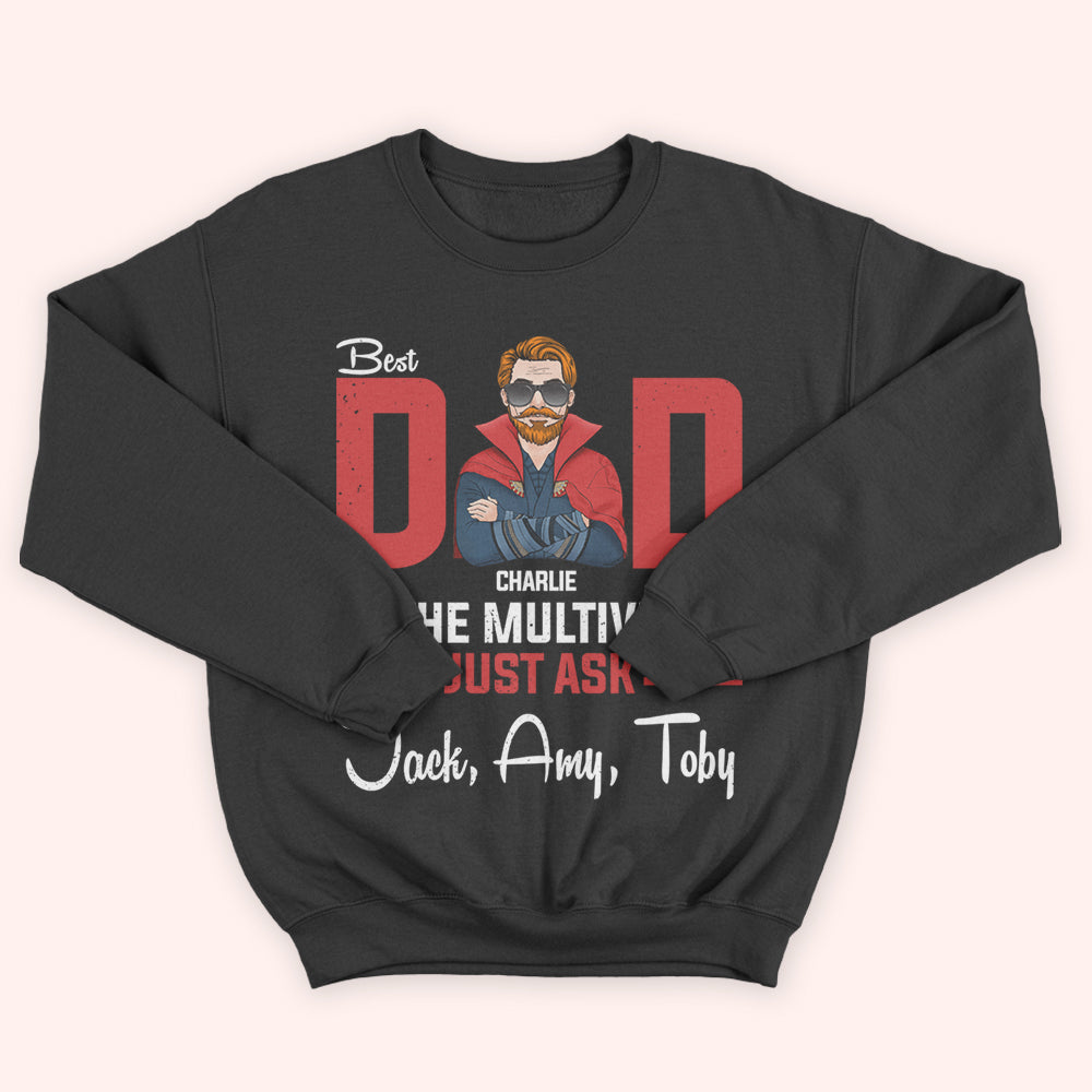 Dad Custom Shirt Best Dad In The Multiverse Personalized Gift