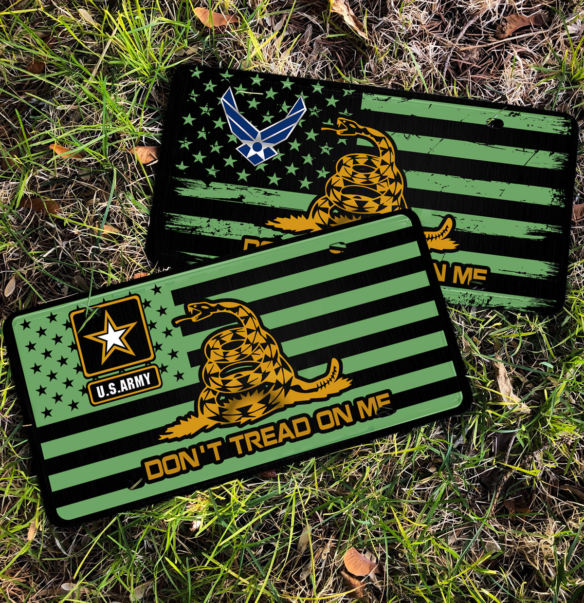 Veteran Custom Car License Plate Don't Tread On Me Personalized Gift