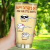 Dad Custom Tumbler Seems Like Yesterday We Were Chillin In Your Balls Personalized Father&#39;s Day Gift