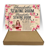 Sewing Room Custom Metal Sign Thou Shalt Not Personalized Gift