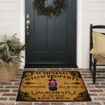 Witch Custom Doormat Warning Witch Property Personalized Gift for Halloween