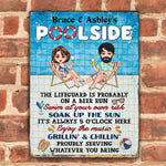 Pool Custom Metal Sign Family Pool Rule Funny Personalized Gift