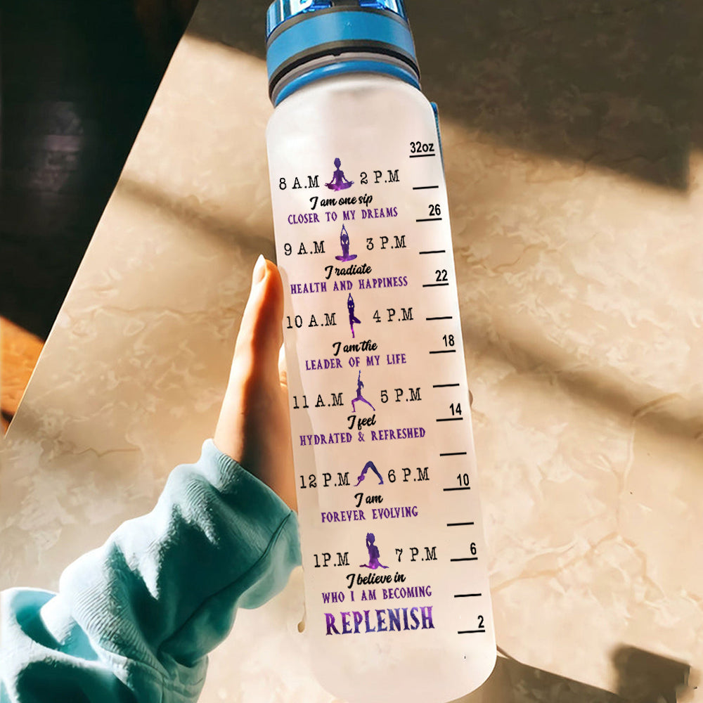 Yoga Custom Tracker Bottle Manifest Bottle Personalized Gift