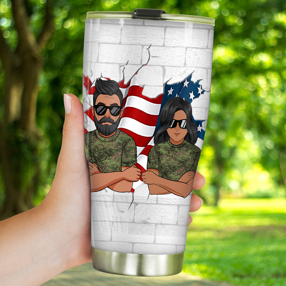 Veteran Custom Tumbler Like Father Like Daughter Oh Crap Personalized Gift