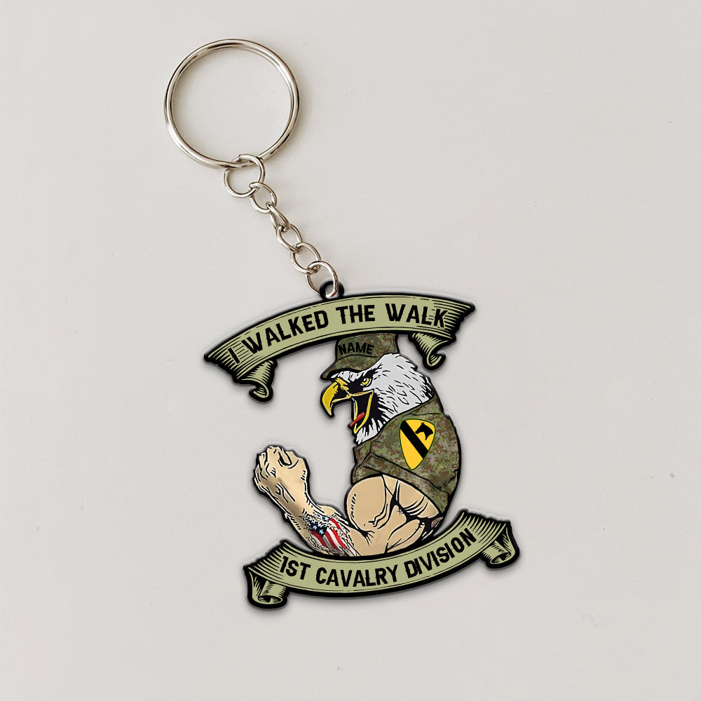 Army Veteran Custom Keychain I Walked The Walk Personalized Gift