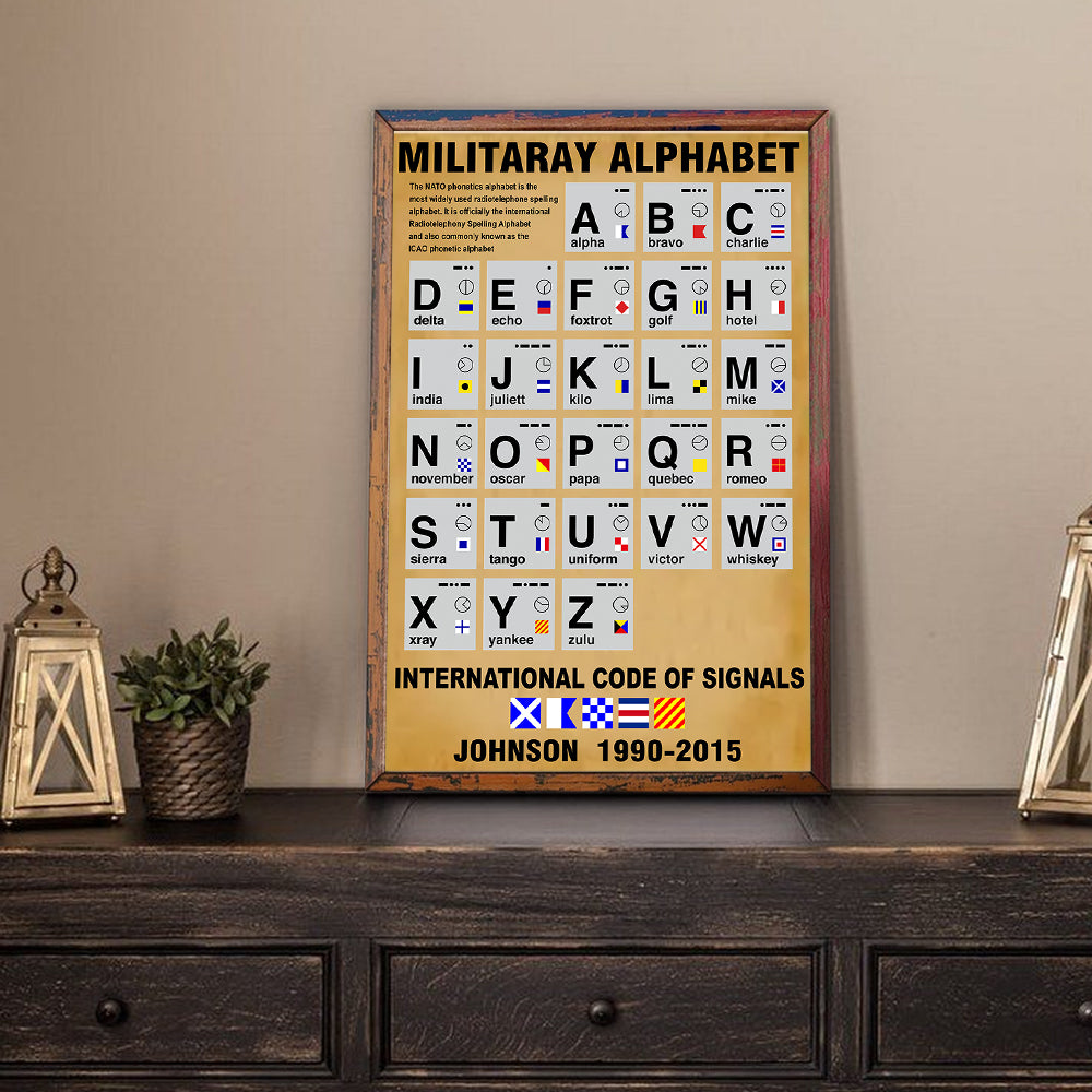 Veteran Custom NATO Alphabet Personalized Gift