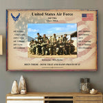 Air Force Veteran Custom Poster United States Air Force Class Personalized Gift