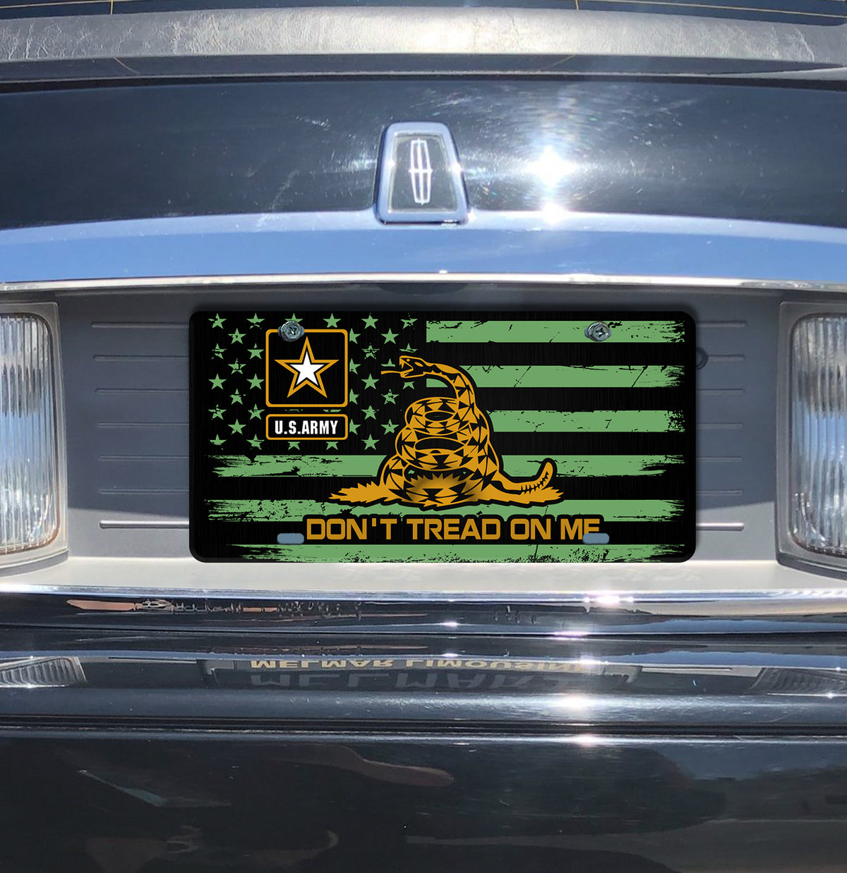 Veteran Custom Car License Plate Don't Tread On Me Personalized Gift