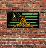 Veteran Custom Car License Plate Don't Tread On Me Personalized Gift