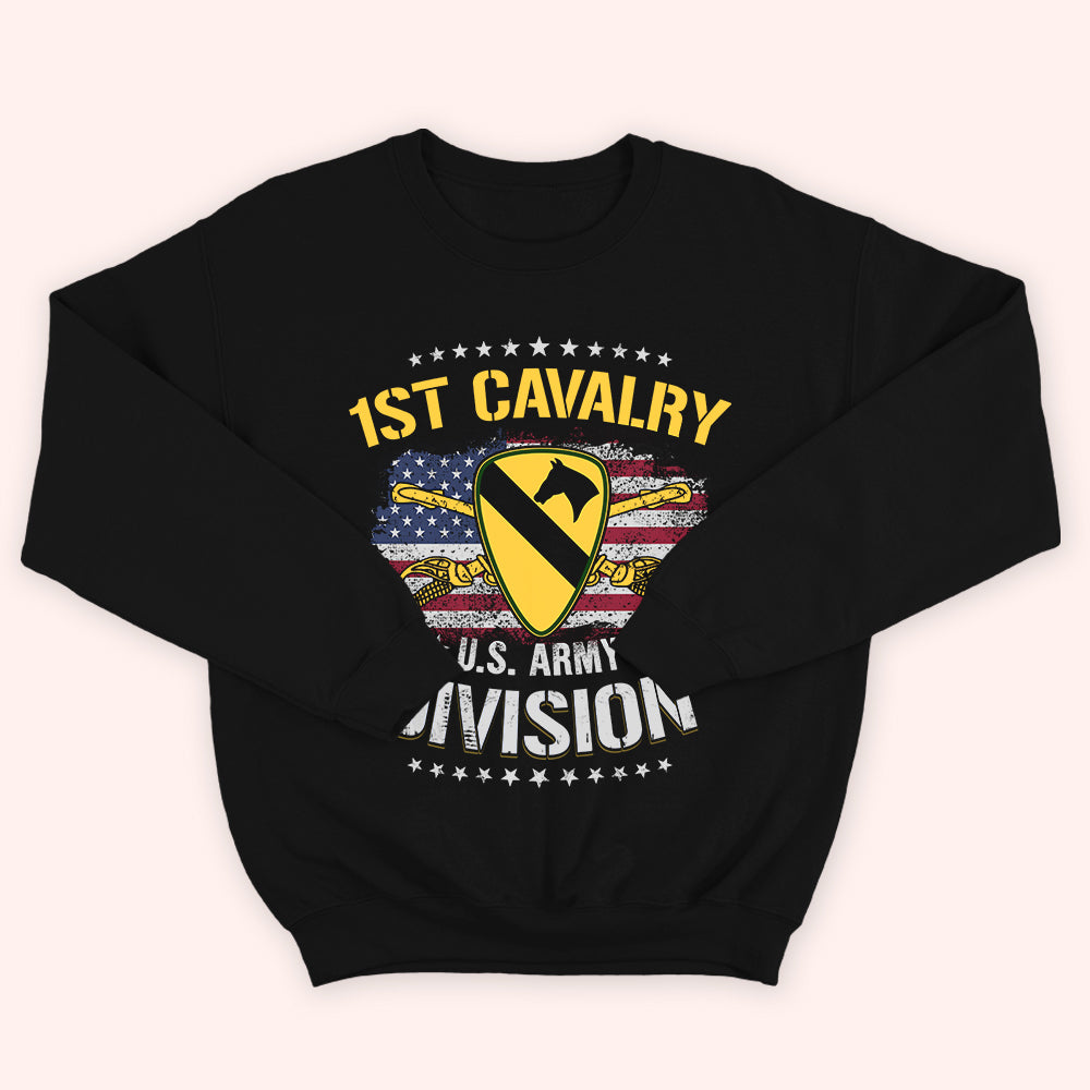 Army Veteran Custom Shirt 1st Cavalry Division Personalized Gift