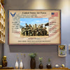 Air Force Veteran Custom Poster United States Air Force Class Personalized Gift
