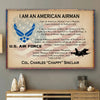 U.S Veteran Custom Poster Proudly Served Personalized Gift